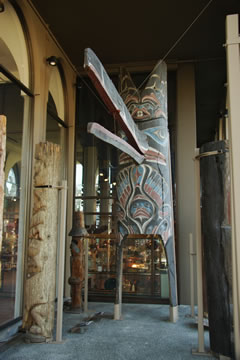 Nuxalk House Frontal Pole in Royal BC Museum