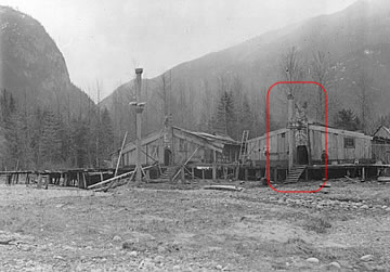 Nuxalk House Frontal Pole in situ -Talio