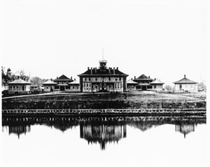 The Legislative buildings in Victoria about 1865
