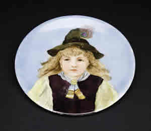 Hand painted plate by Dolly Higgins (née Helmcken)