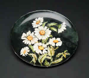 Hand painted plate by Dolly Higgins (née Helmcken)
