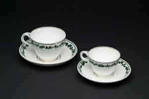 Tea cups, wedding gift to the John and Cecilia Helmcken