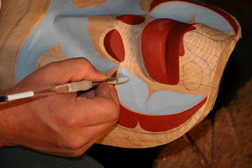 David Knox Paints a Mask