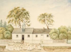 Earliest known view of the schoolhouse
