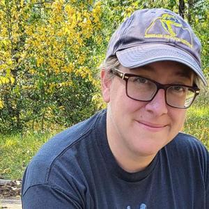 Palaeontologist in the field